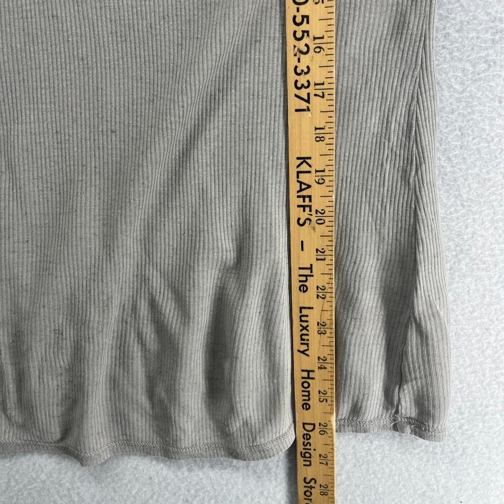 EILEEN FISHER Tank Top S Tencel Flax Ribbed Jersey Speckled Racerback Gray USA - Picture 11 of 12